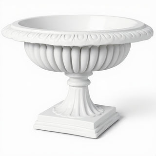 Low Planter — Flat White finish