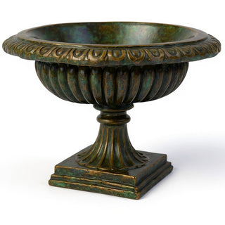 Low Planter — Green Bronze finish