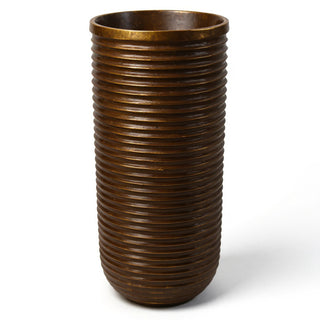 Ribbed Cylinder Pedestal - 44-inch — Bronze finish