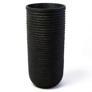 Ribbed Cylinder Pedestal - 44-inch — Dusted Black finish