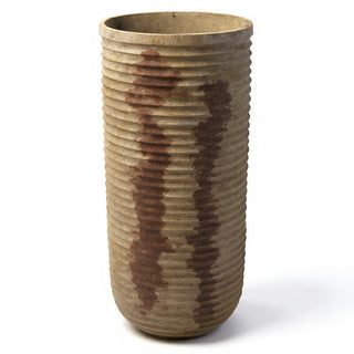 Ribbed Cylinder Pedestal - 44-inch — Gothic Stone finish