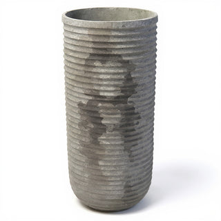 Ribbed Cylinder Pedestal - 44-inch — Old Stone finish