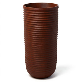 Ribbed Cylinder Pedestal - 44-inch — Rust finish