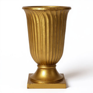 Classic Fluted Urn Planter - 30-inch — Antique Gold finish