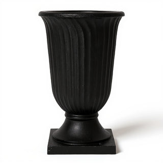 Classic Fluted Urn Planter - 30-inch — Dusted Black finish