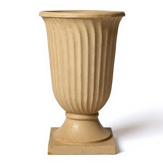 Classic Fluted Urn Planter - 30-inch — Dusted Sand finish