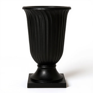 Classic Fluted Urn Planter - 30-inch — Flat Black finish