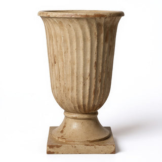 Classic Fluted Urn Planter - 30-inch — Gothic Stone finish