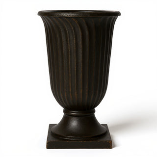 Classic Fluted Urn Planter - 30-inch — Iron finish
