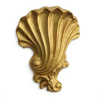 Deco Shell Wall Plaque - 18-inch — Antique Gold finish