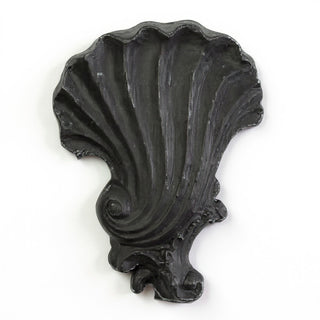 Deco Shell Wall Plaque - 18-inch — Dusted Black finish