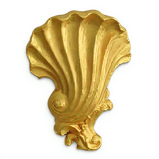 Deco Shell Wall Plaque - 18-inch — Deep Gold finish