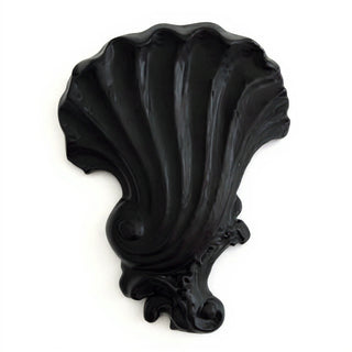 Deco Shell Wall Plaque - 18-inch — Flat Black finish