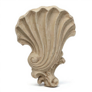 Deco Shell Wall Plaque - 18-inch — Gothic Stone finish