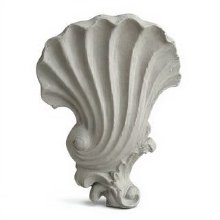 Deco Shell Wall Plaque - 18-inch — Limestone finish