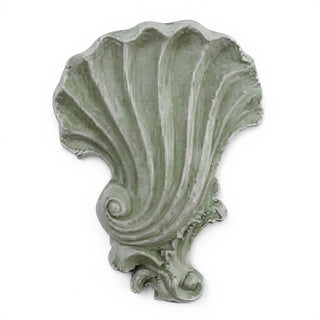 Deco Shell Wall Plaque - 18-inch — Mossy Green finish