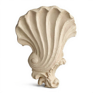 Deco Shell Wall Plaque - 18-inch — Museum Terracotta finish