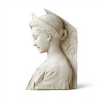 Saint Cecilia Wall Plaque - 9.5-inch — Antique White finish