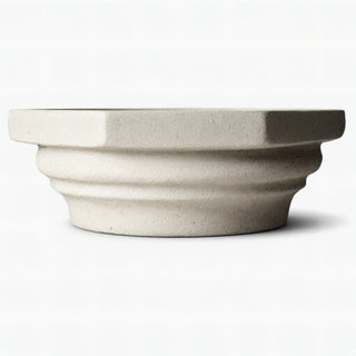 Six-Sided Compound Column Top Column Capital — Antique White finish