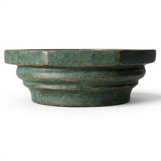 Six-Sided Compound Column Top Column Capital — Green Bronze finish