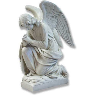Kneeling Angel Praying Statue - 28-inch - Realistic Color - Hand-Painted