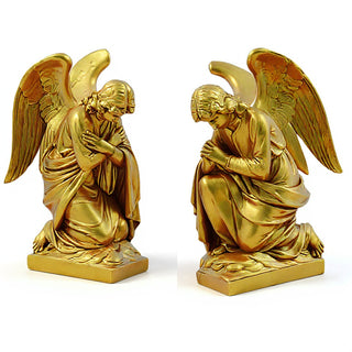 Kneeling Angels Statue - 28-inch — Deep Gold finish