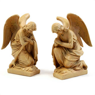 Kneeling Angels Statue - 28-inch — Dusted Sand finish