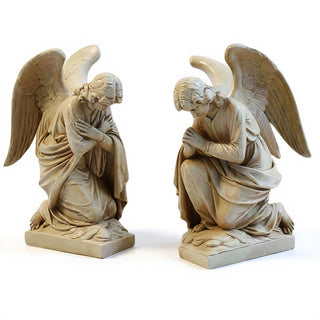 Kneeling Angels Statue - 28-inch — Museum Terracotta finish