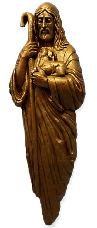 Good Shepherd with Lamb & Staf Statue - 66-inch
