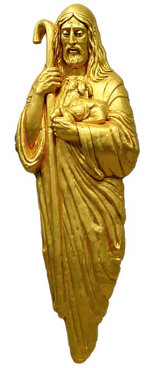 Good Shepherd with Lamb & Staf Statue - 66-inch