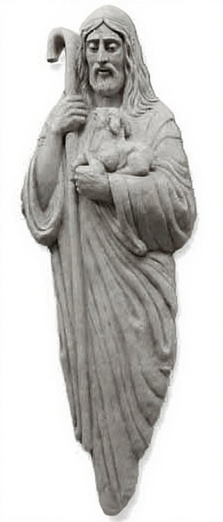 Good Shepherd with Lamb & Staf Statue - 66-inch