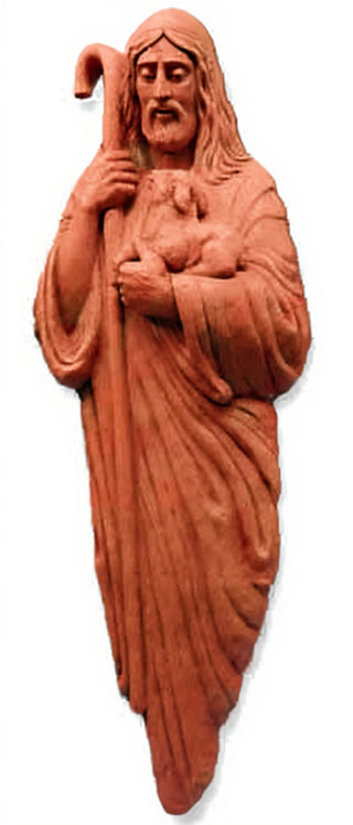 Good Shepherd with Lamb & Staf Statue - 66-inch