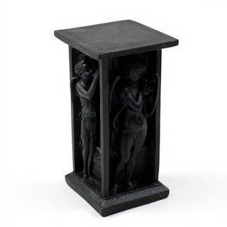 Della Robbia Cherub Pedestal - 24-inch — Dusted Black finish