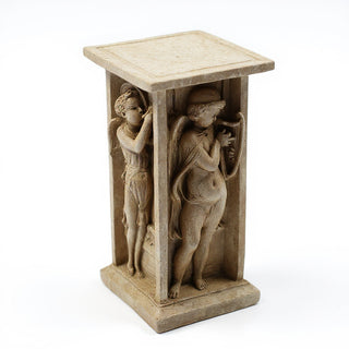 Della Robbia Cherub Pedestal - 24-inch — Gothic Stone finish