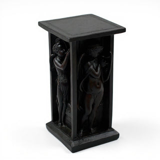 Della Robbia Cherub Pedestal - 24-inch — Iron finish