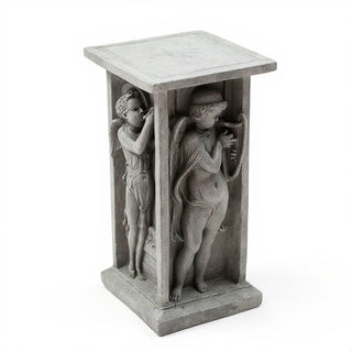 Della Robbia Cherub Pedestal - 24-inch — Old Stone finish