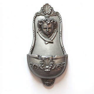 Benevolent Angel Wall Fountain - 26.5-inch — Aged Silver finish