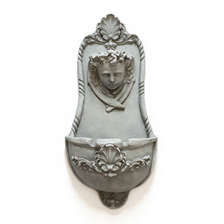 Benevolent Angel Wall Fountain - 26.5-inch — Limestone finish