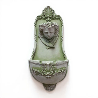 Benevolent Angel Wall Fountain - 26.5-inch — Mossy Green finish