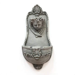 Benevolent Angel Wall Fountain - 26.5-inch — Old Stone finish