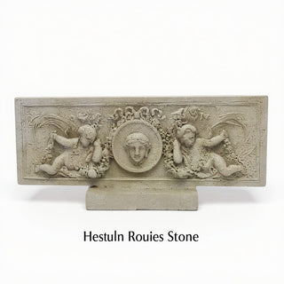 Victorian Cherub Wall Plaque — Antique Stone finish