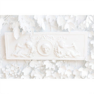 Victorian Cherub Wall Plaque — Flat White finish