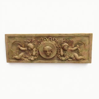 Victorian Cherub Wall Plaque — Gothic Stone finish