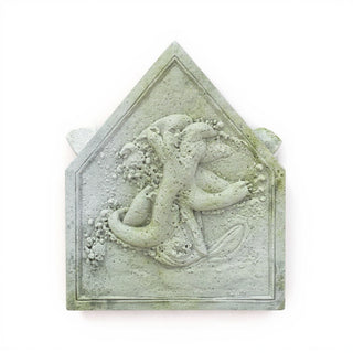 Victorian Cherub Wall Plaque — Mossy Green finish