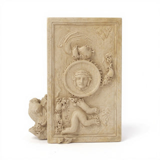 Victorian Cherub Wall Plaque — Museum Terracotta finish