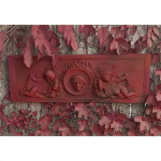Victorian Cherub Wall Plaque — Rust finish