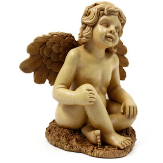 Short Haired Angel Statue - 20-inch — Gothic Stone finish