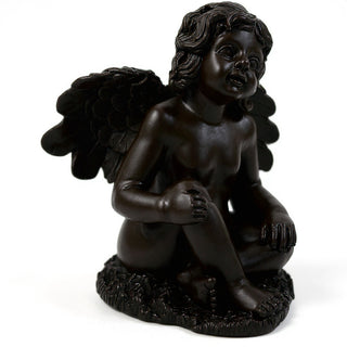 Short Haired Angel Statue - 20-inch — Iron finish
