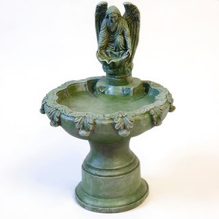 Fegana Angel Fountain, Style B - 42-inch — Mossy Green finish