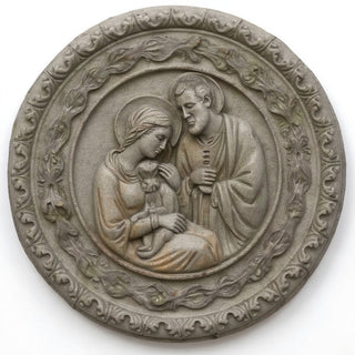 Holy Family Wall Plaque — Antique Stone finish